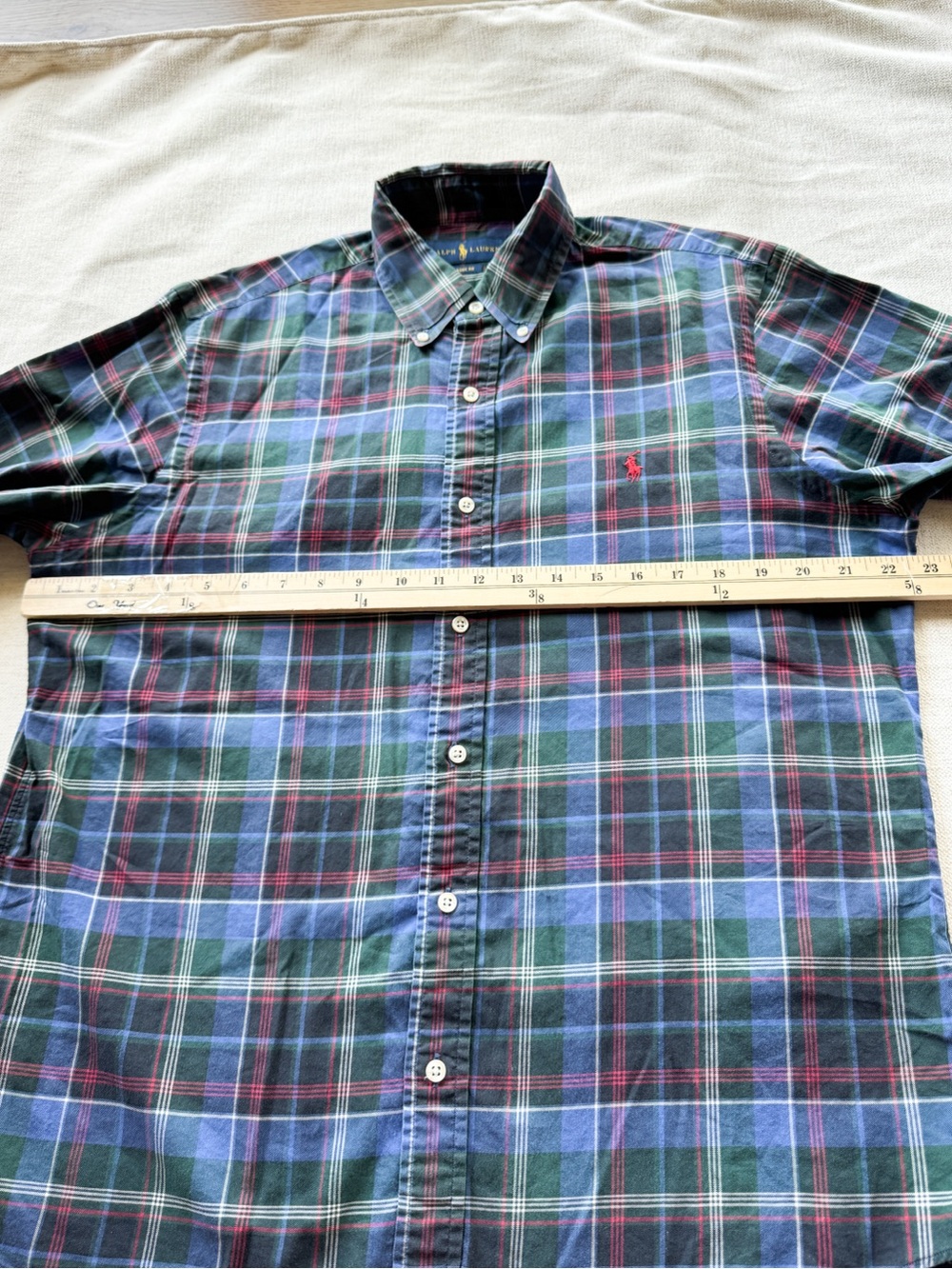 Polo Ralph Lauren Men's size M long sleeve Classic Button-Down Plaid Shirt - Picture 6 of 13